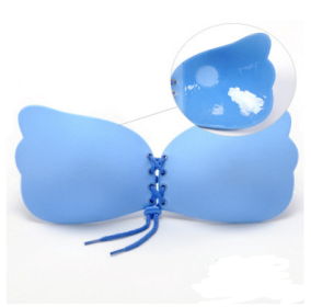 Large Size Strapless Bra Adhesive Sticky Push Up Bras For Women Rabbit Brassiere Lingerie Invisible Women Hot (Option: Blue-C)