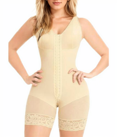 Fajas Colombiana Shapewear For Women Tummy Control Post Surgery Full Body Shaper Butt Lifter With Zipper Crotch Skimsbodysuits Elegant Bodysuit F (Option: Geige-L)