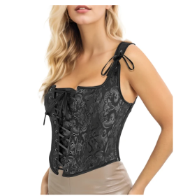 Corset Tops For Women Going Out Fashion Womens Sexy Vintage Overbust Corset Tops (Option: Black-M)